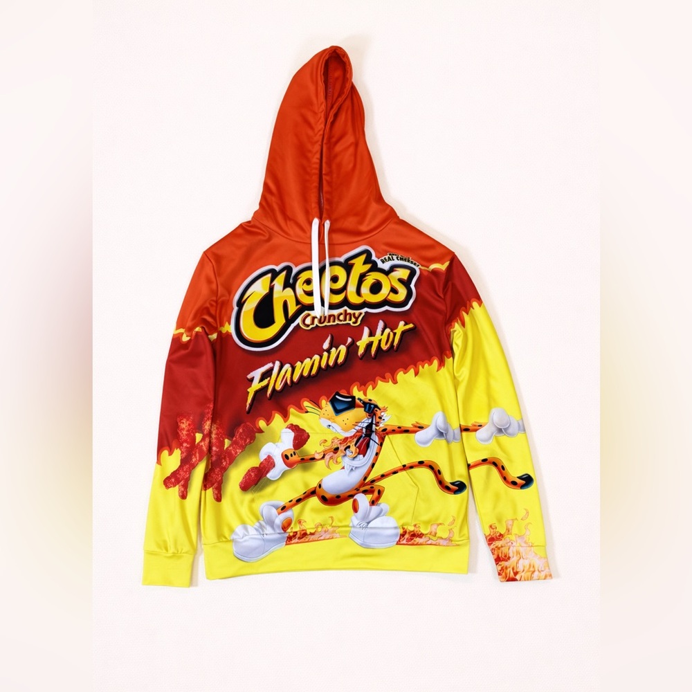 Cheetos Crunchy Flamin’ Hot Hoodie – Chester Cheetah Graphic – Size M